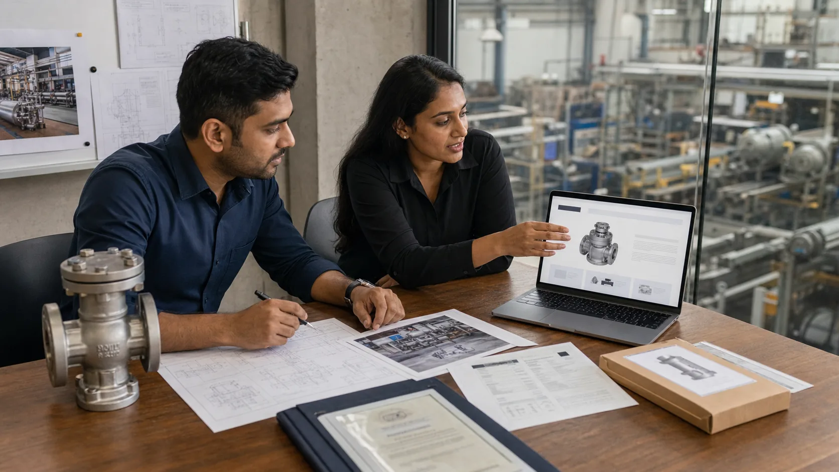 An industrial marketer and engineer turn product evidence into a buyer-facing page.